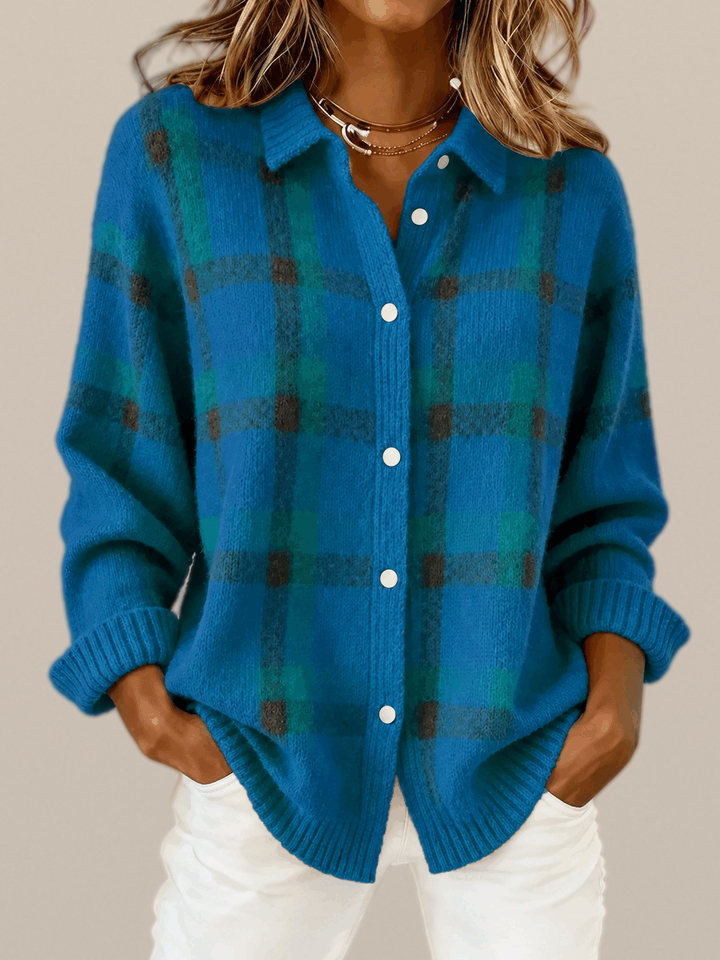 Bethan – Checked Knit Jumper