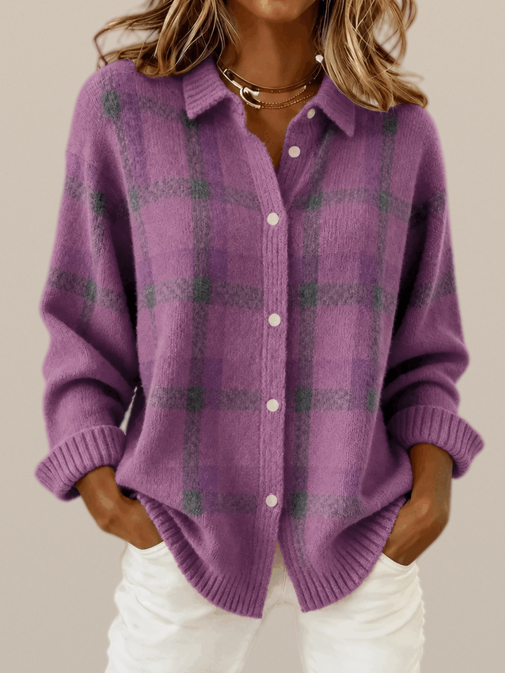 Bethan – Checked Knit Jumper