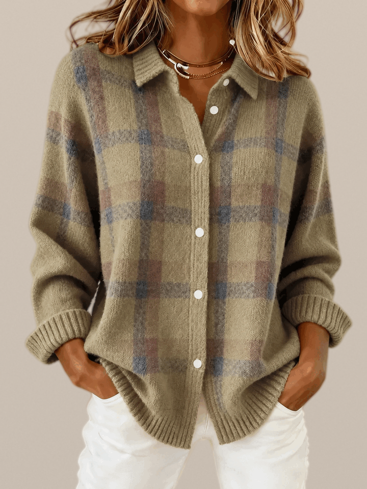 Bethan – Checked Knit Jumper