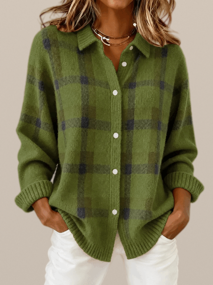 Bethan – Checked Knit Jumper