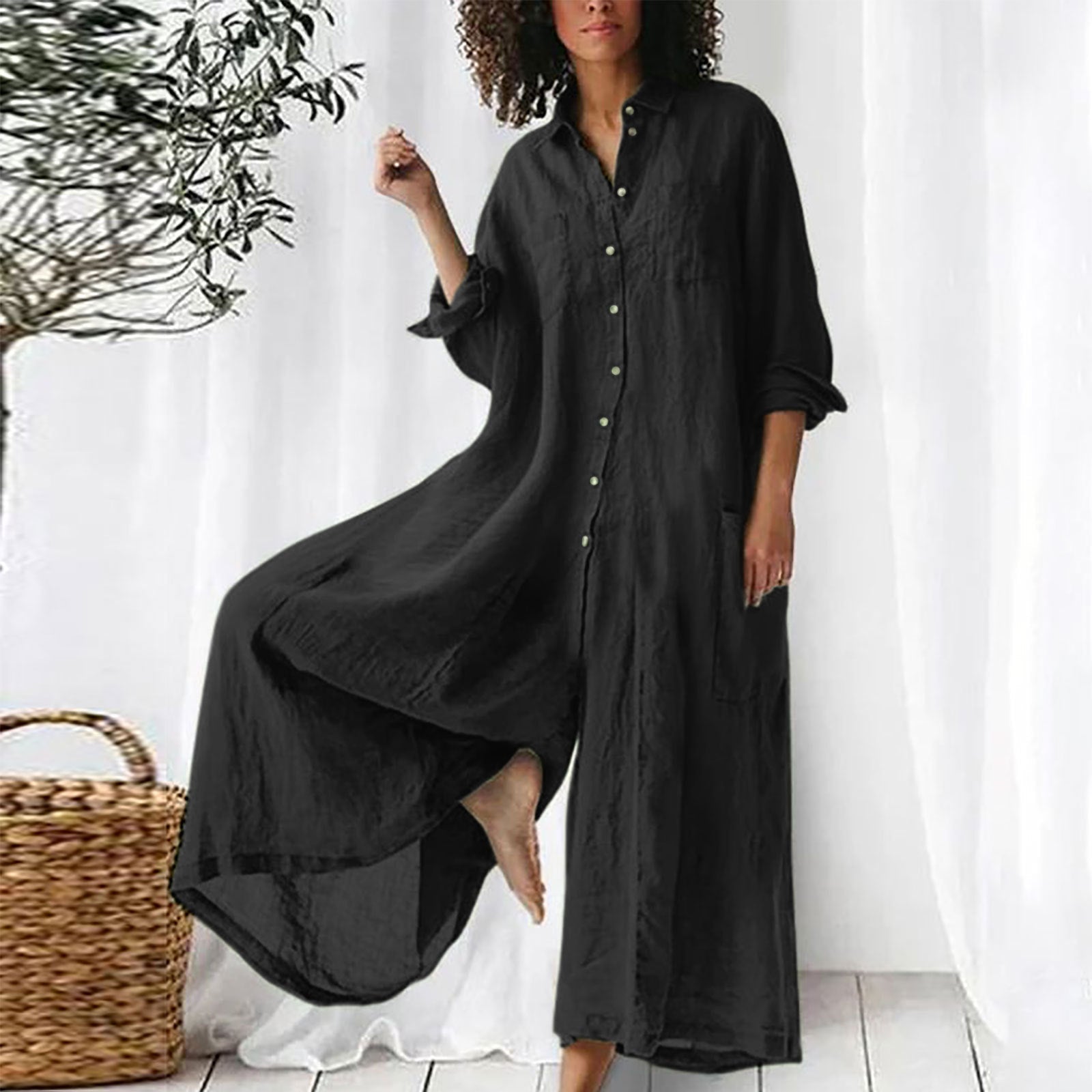 Women's Shirt Dress Maxi Dress