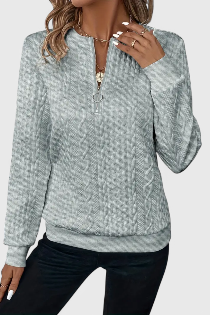 Zoey | Soft Zip Knit Jumper