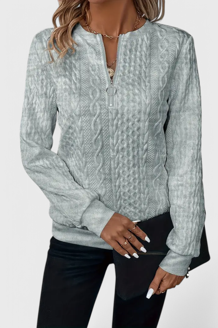 Zoey | Soft Zip Knit Jumper