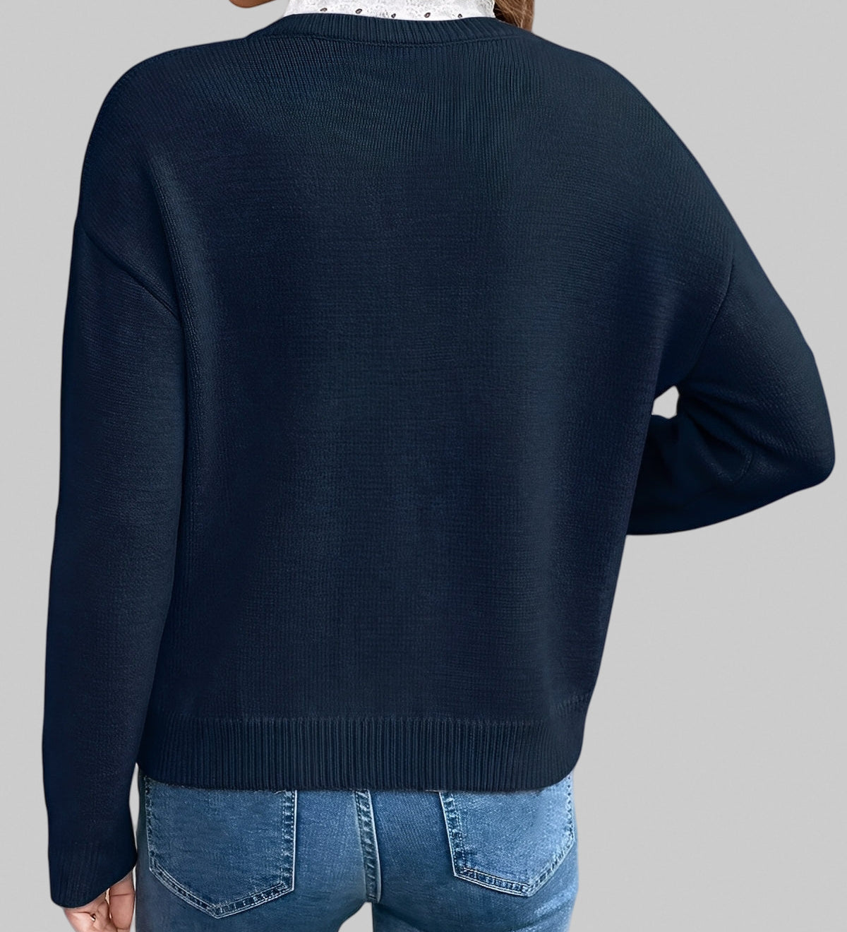 Carissa – Lace-Collar Knitted Jumper