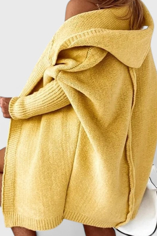 Oversized Hooded Knit Cardigan