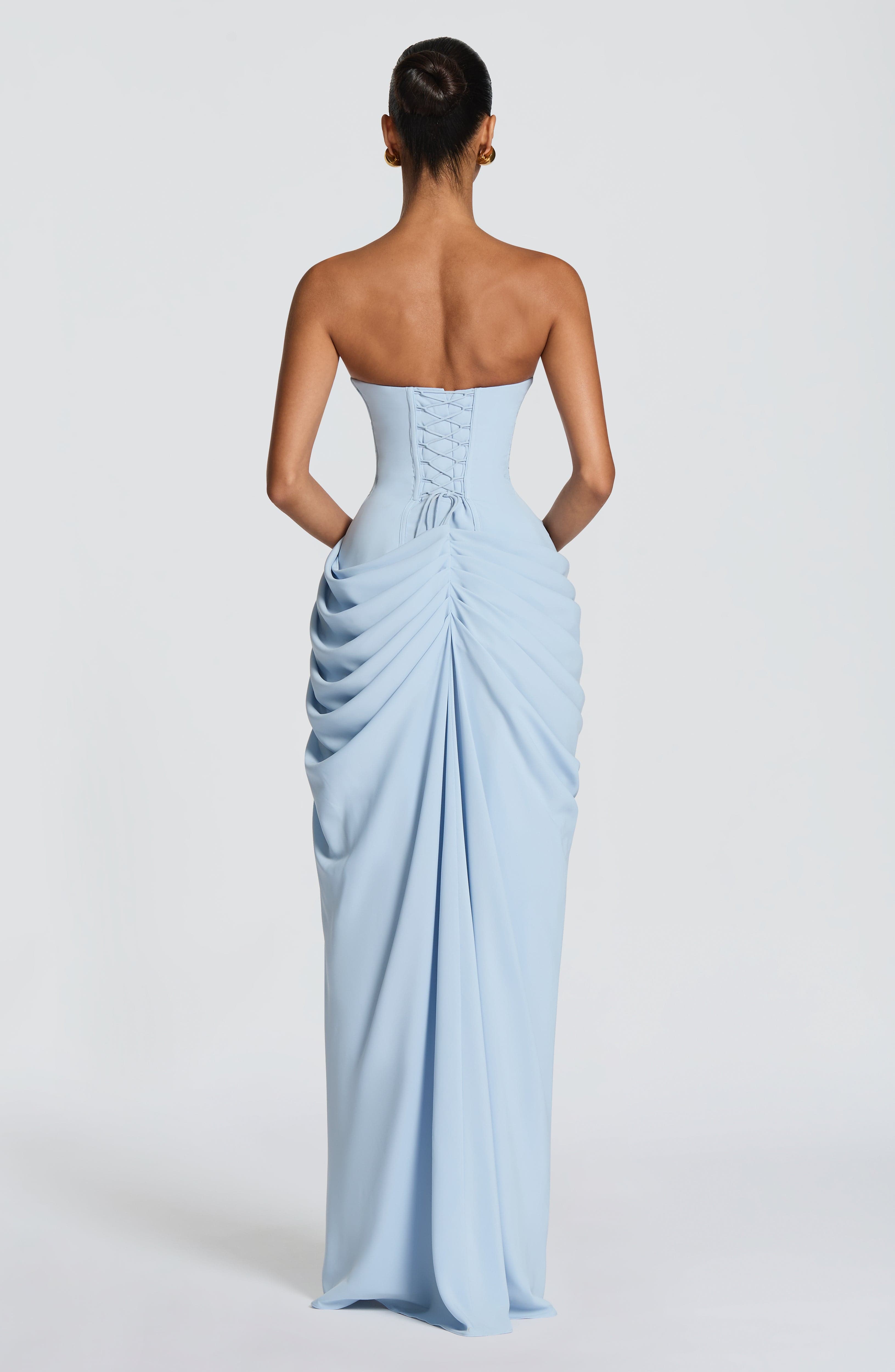 HANNAH | Elegant Maxi Dress with Draping and High Slit
