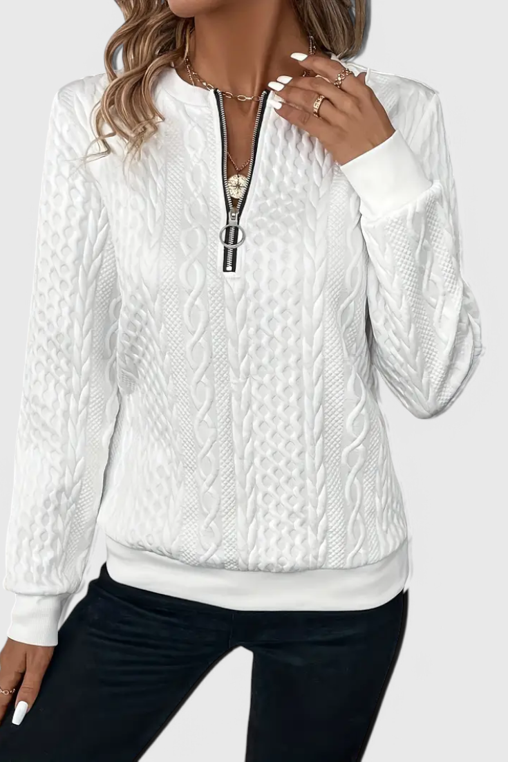 Zoey | Soft Zip Knit Jumper