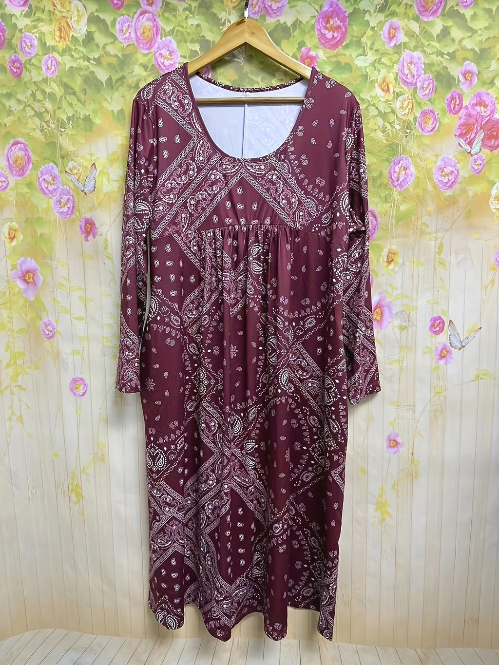 ELOWEN | MIDI DRESS WITH LONG SLEEVES CASUAL