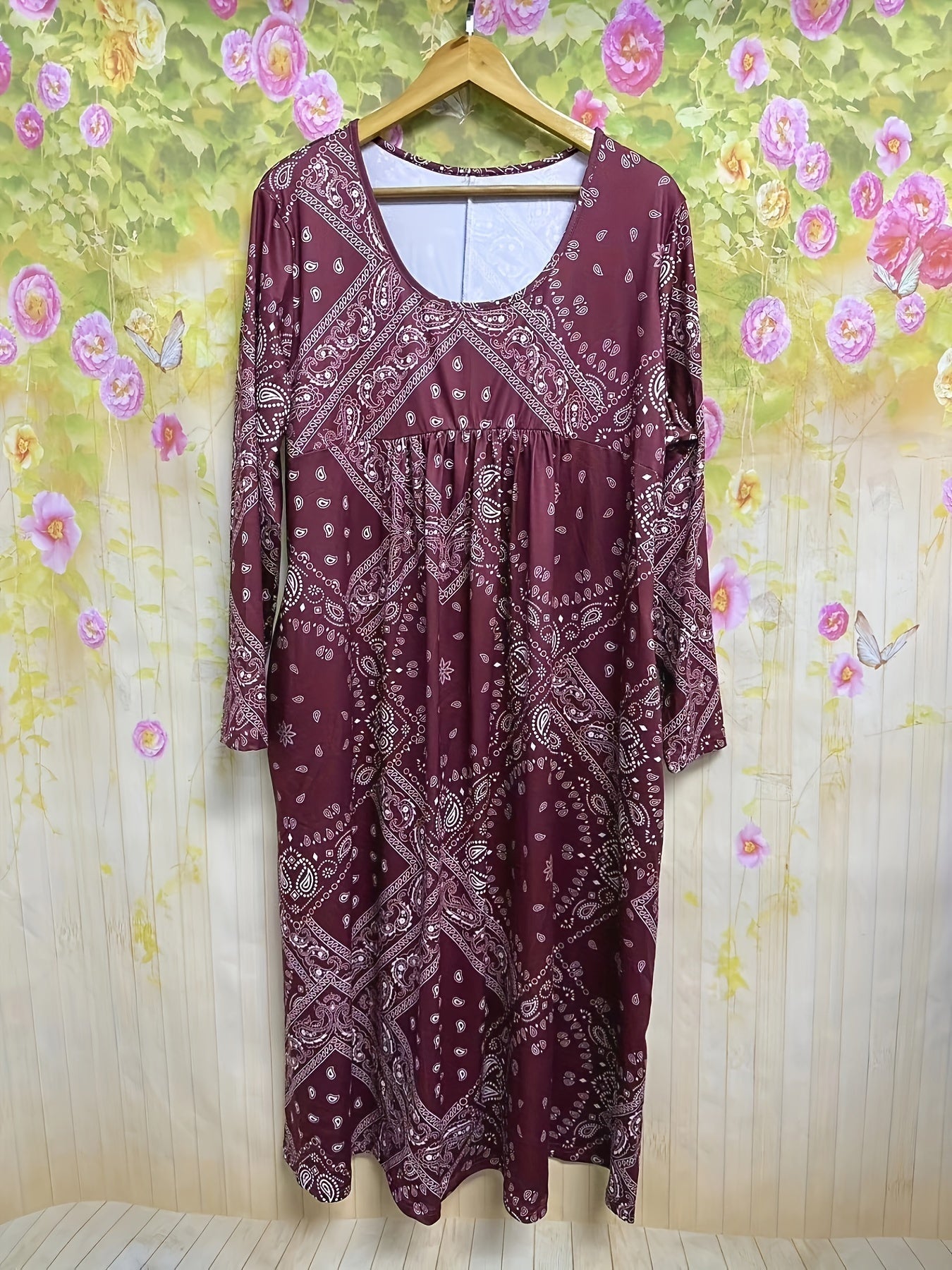 ELOWEN | MIDI DRESS WITH LONG SLEEVES CASUAL