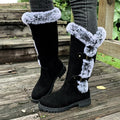Hannah | Women's Insulated Knee-High Boots with Plush Trim and Buckles