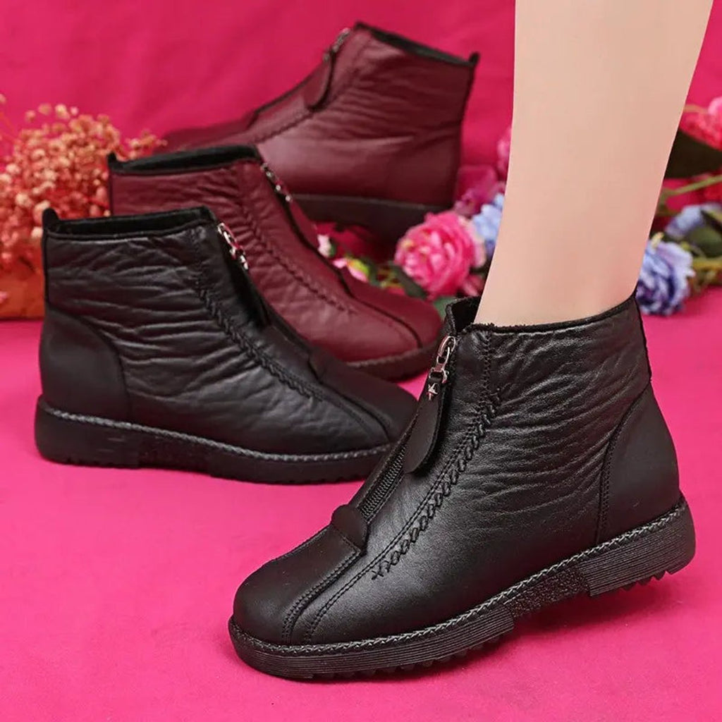 Frieda | Women's Insulated Non-Slip Zip Ankle Boots