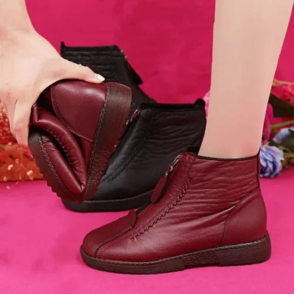 Frieda | Women's Insulated Non-Slip Zip Ankle Boots