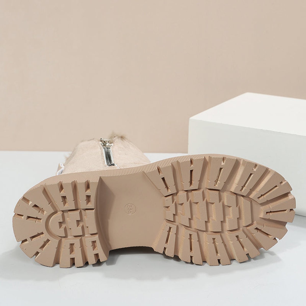 Greta | Women's Insulated Suede Slip-On Ankle Boots with Platform Sole