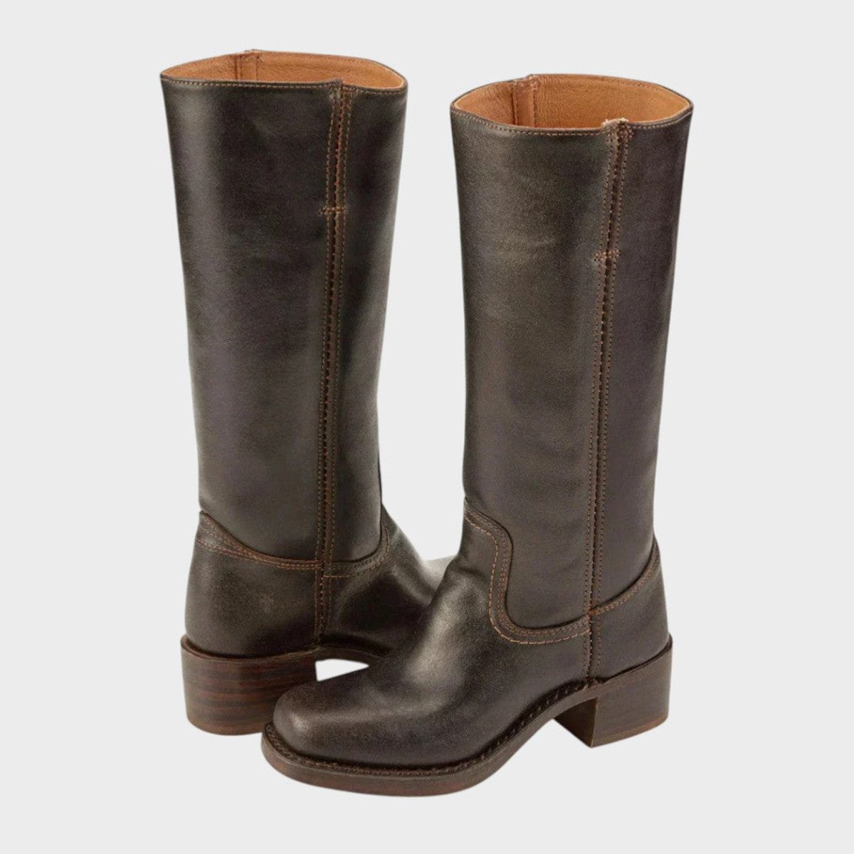 Mia | Women's Knee-High Leather Boots in Classic Western Style