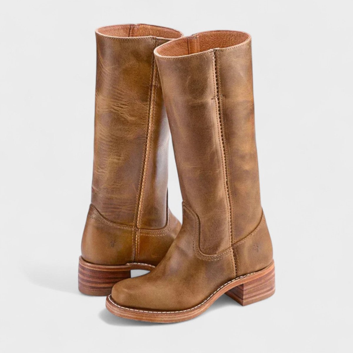 Mia | Women's Knee-High Leather Boots in Classic Western Style