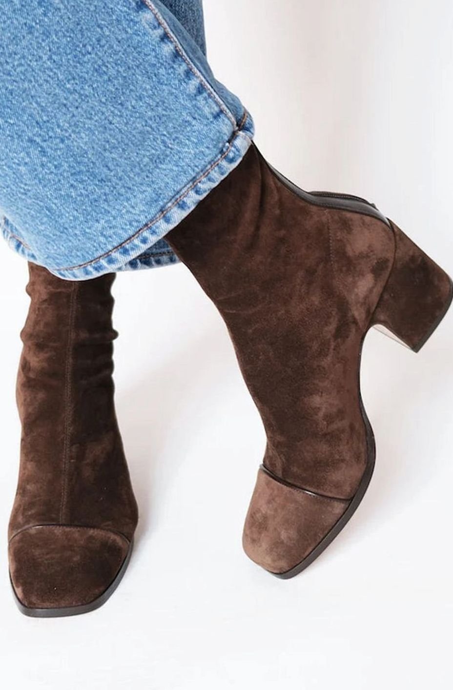 Greta | Women's Suede-Look Ankle Boots for Winter with Block Heel