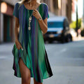 Women's Striped A-Line Mini Dress