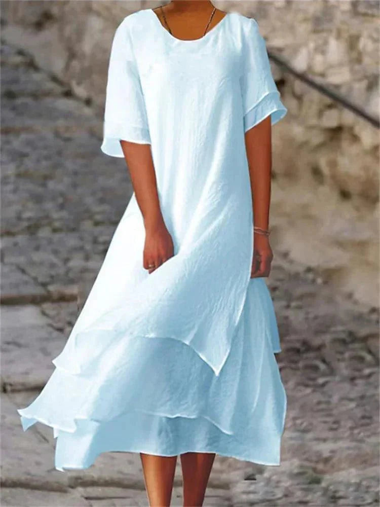 Women’s Tiered A-Line Midi Dress