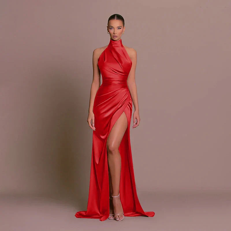 Ladies' Maxi Dress with Split and Wrap