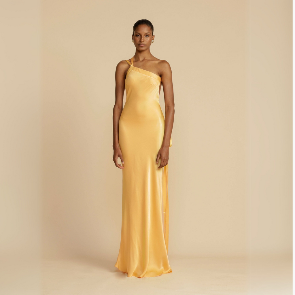 Ladies' One-Shoulder Slip Maxi Dress