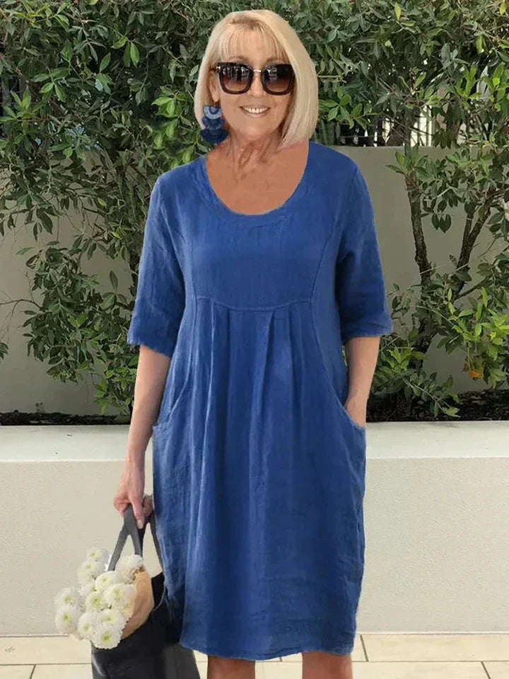 Ladies' Pocket A-Line Midi Dress