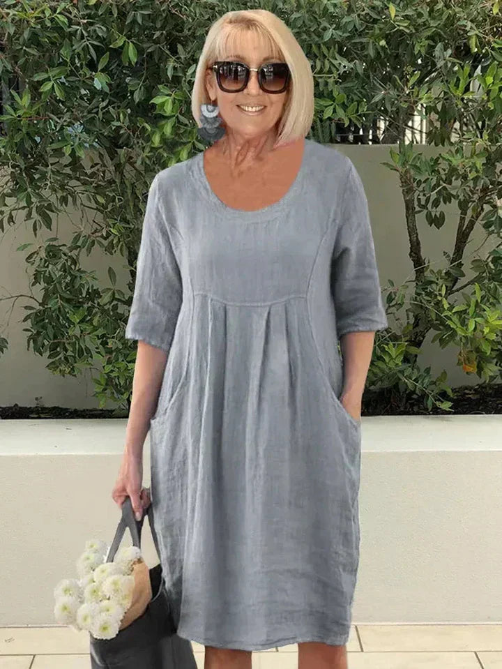 Ladies' Pocket A-Line Midi Dress