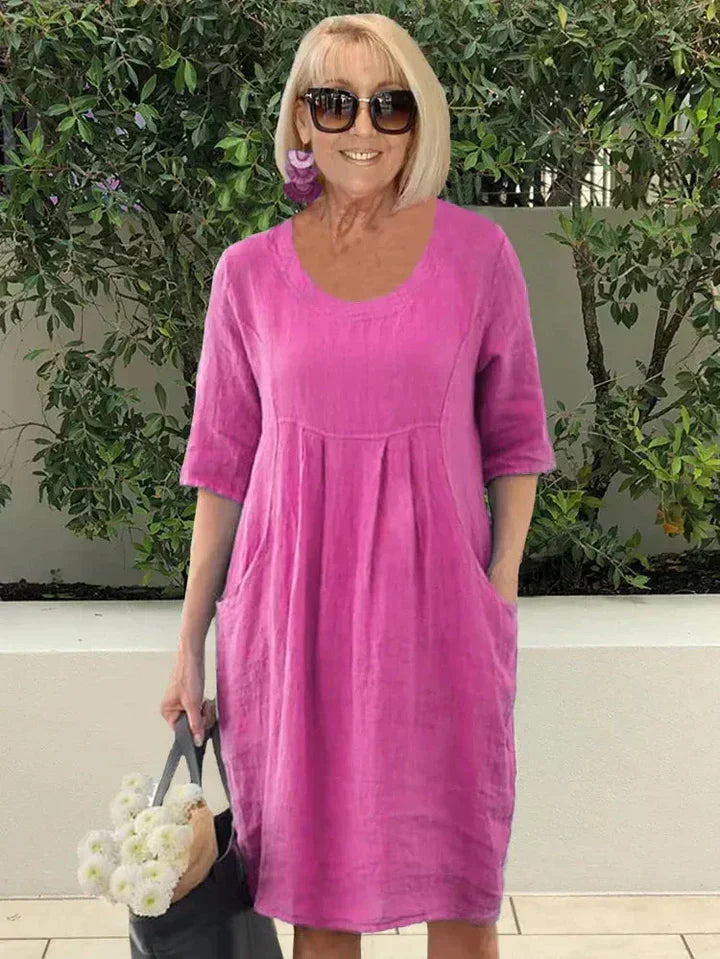 Ladies' Pocket A-Line Midi Dress
