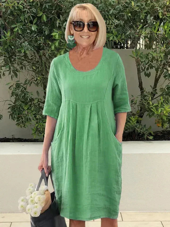 Ladies' Pocket A-Line Midi Dress