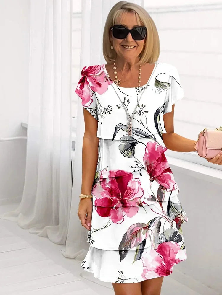 Women's Ruffled Layered Mini Dress