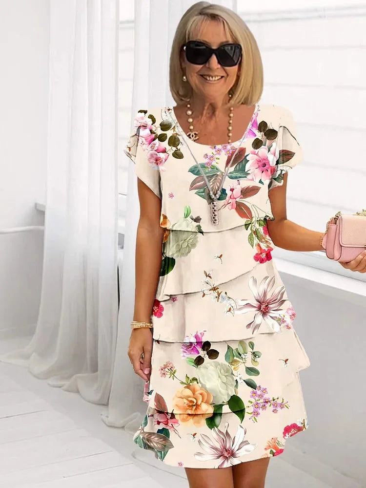 Women's Ruffled Layered Mini Dress