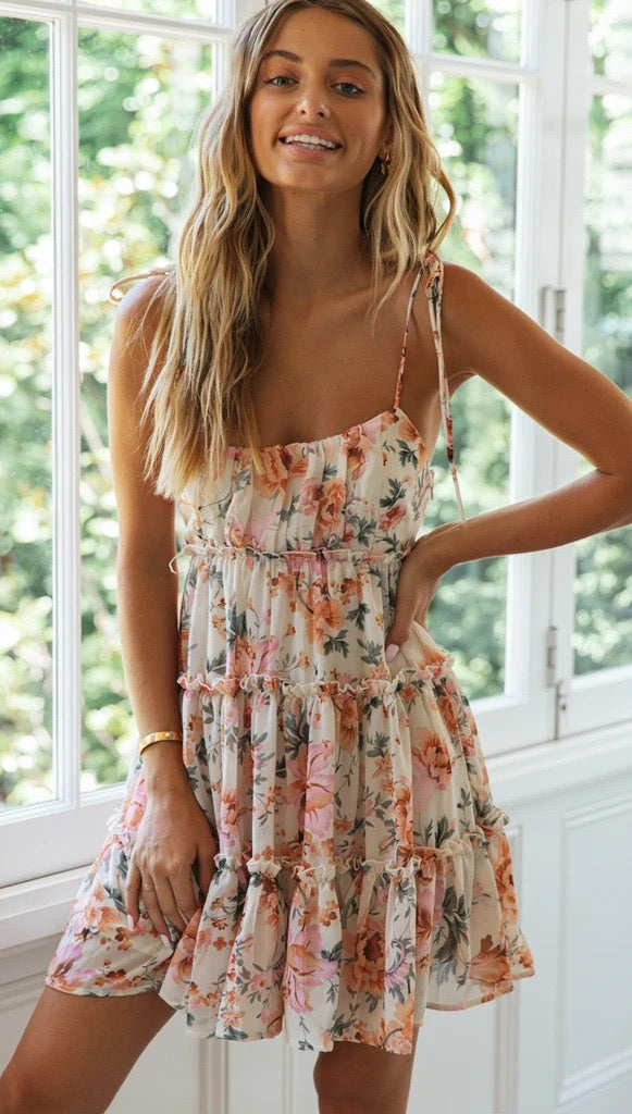 Ladies' Spaghetti Strap A-Line Mini Dress