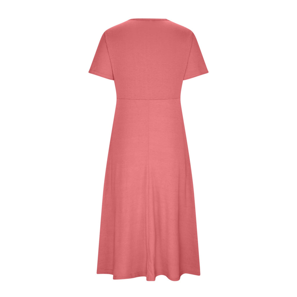 Women's V-Neck A-Line Midi Dress