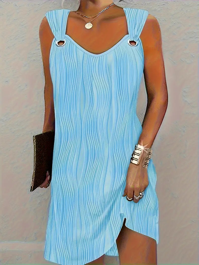 Women's V-Neck A-Line Mini Dress