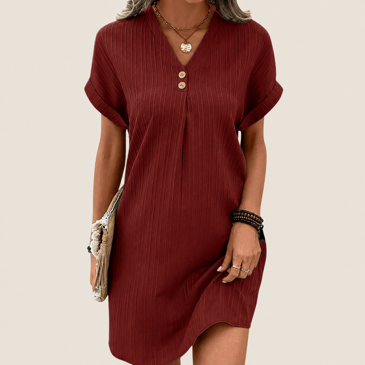 Women's V-Neck Mini Dress