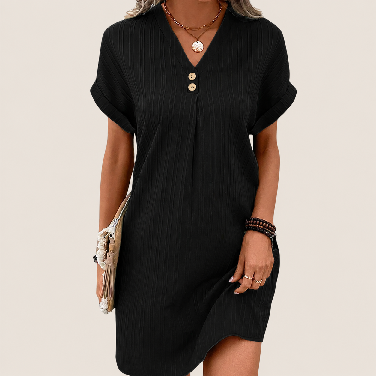 Women's V-Neck Mini Dress