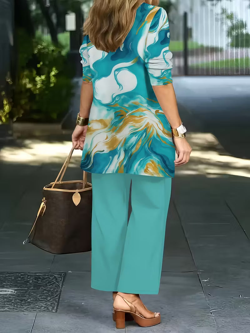 MARBLE PRINT SET FOR WOMEN