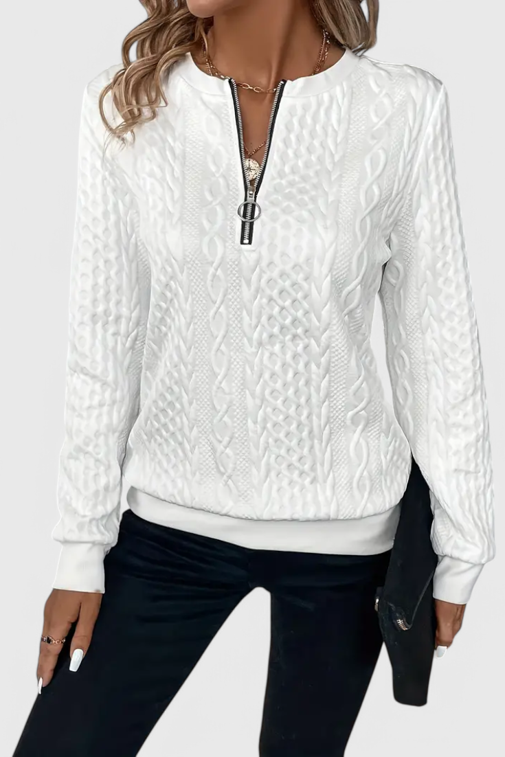 Zoey | Soft Zip Knit Jumper