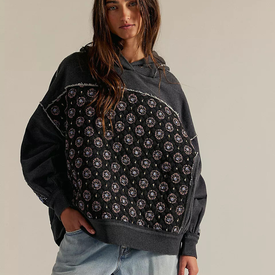 Arden | Patchwork Quilted Hoodie For Women