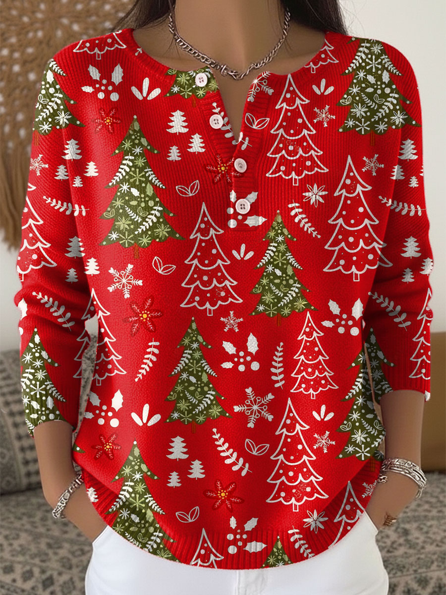 Sofía | Christmas Sweater with Buttons