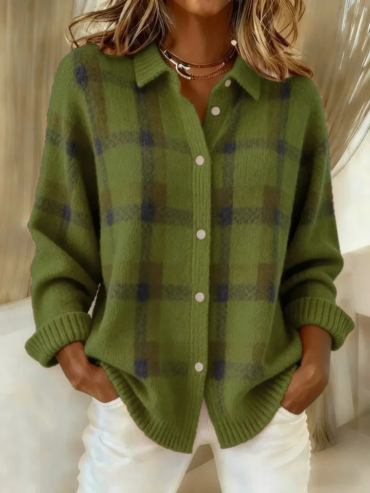 Anny | Checked Knit Sweater For Women