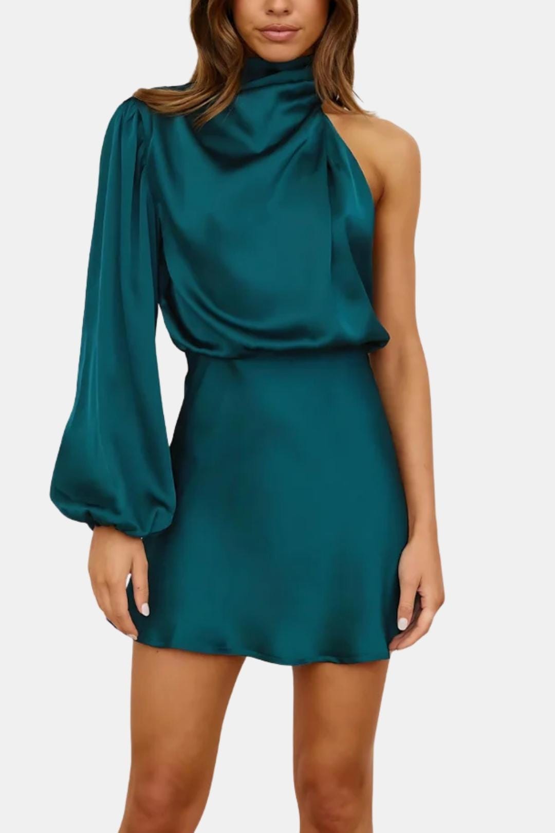 Ladies One-Shoulder Cocktail Mini Dress