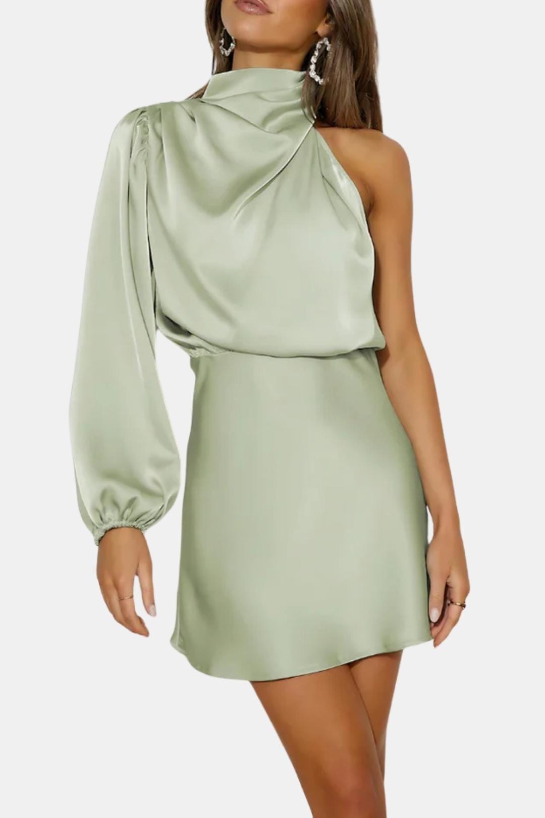 Ladies One-Shoulder Cocktail Mini Dress