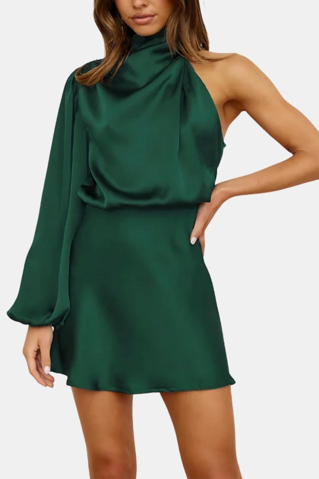 Ladies One-Shoulder Cocktail Mini Dress