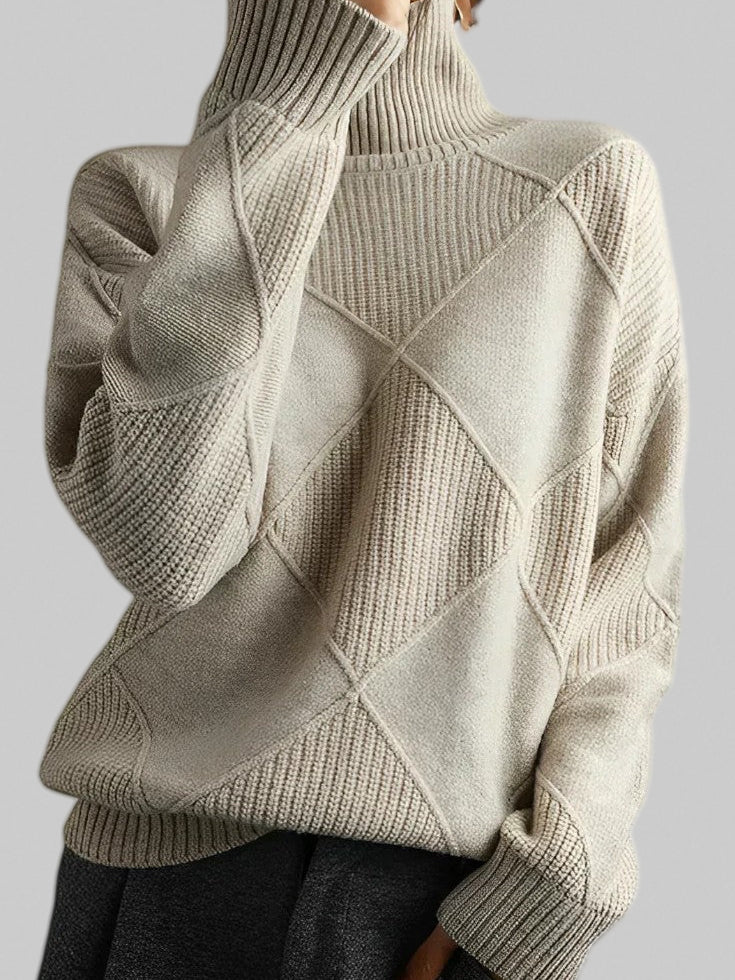 Eliana – Soft Cashmere High-Neck Jumper