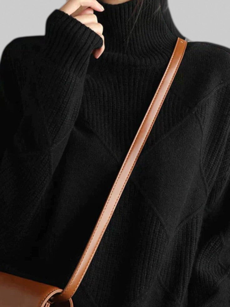 Eliana – Soft Cashmere High-Neck Jumper