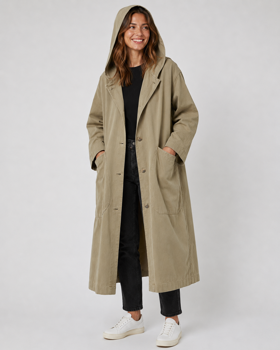 Guinevere Long Waterproof Trench Coat | Classic Women's Outerwear