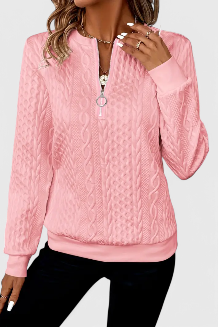 Zoey | Soft Zip Knit Jumper