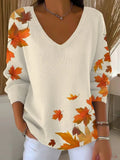 Almond – Colourful V Neck Jumper
