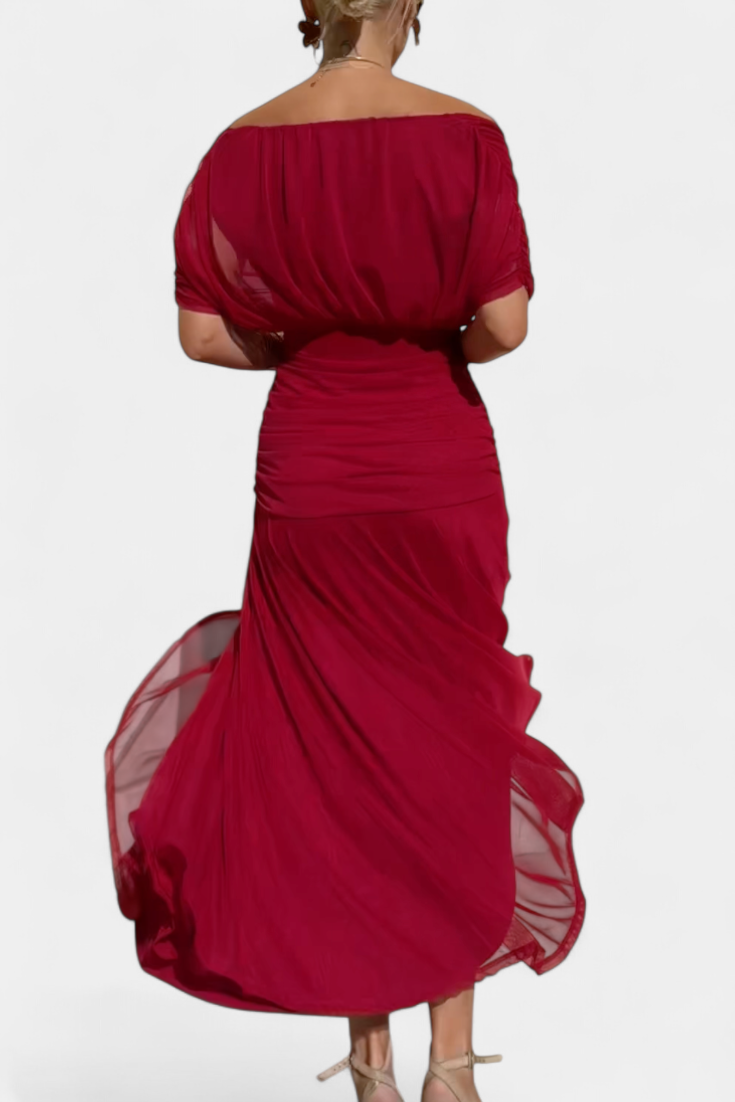 Women's V-Neck Wrap Midi Dress