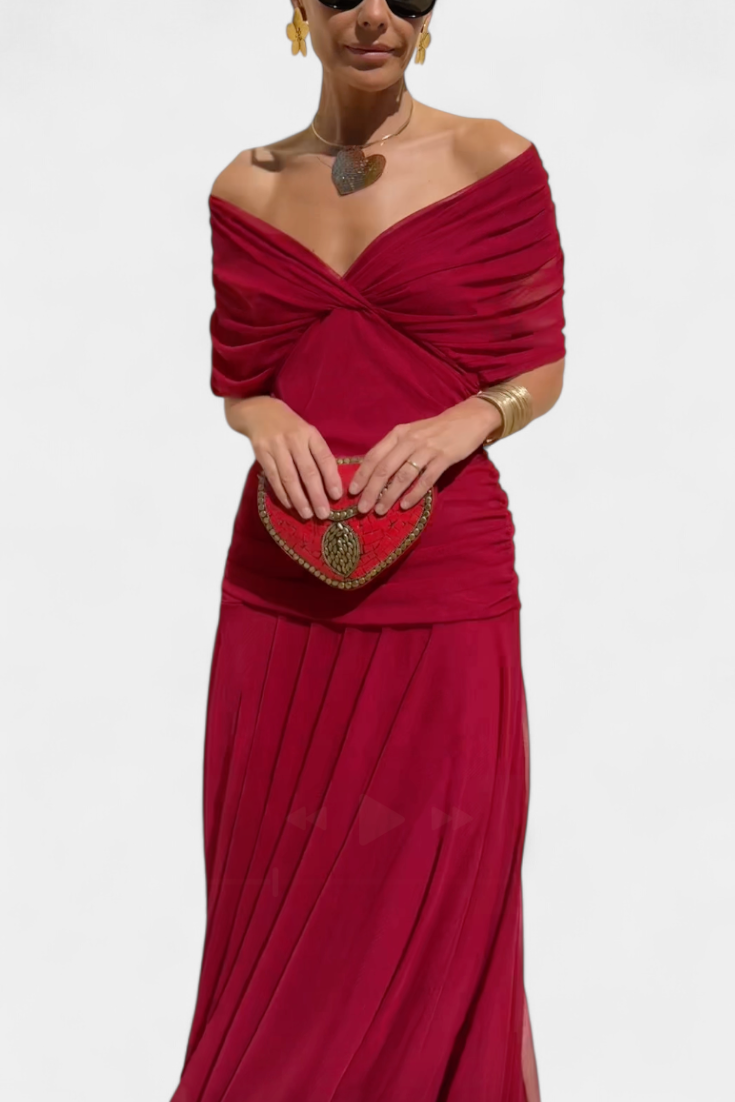 Women's V-Neck Wrap Midi Dress